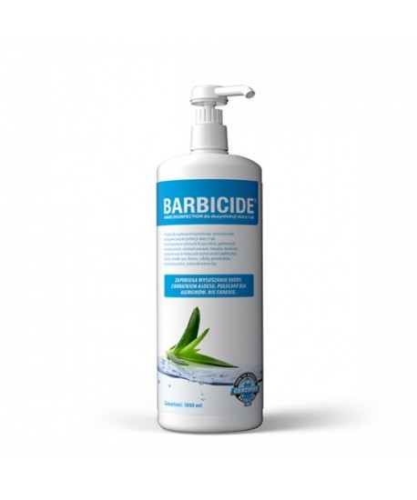 BARBICIDE Профессиональное средство для дезинфекции кожи и рук с алоэ.Распылитель 1000мл